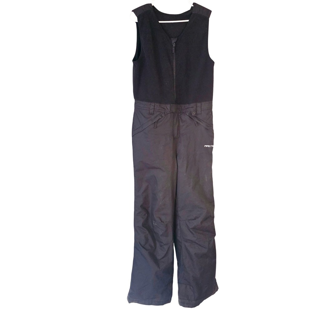 Arctix Kids Ski Snow Bibs XL Overalls Black Fleece Insulated Snowpants Bottoms